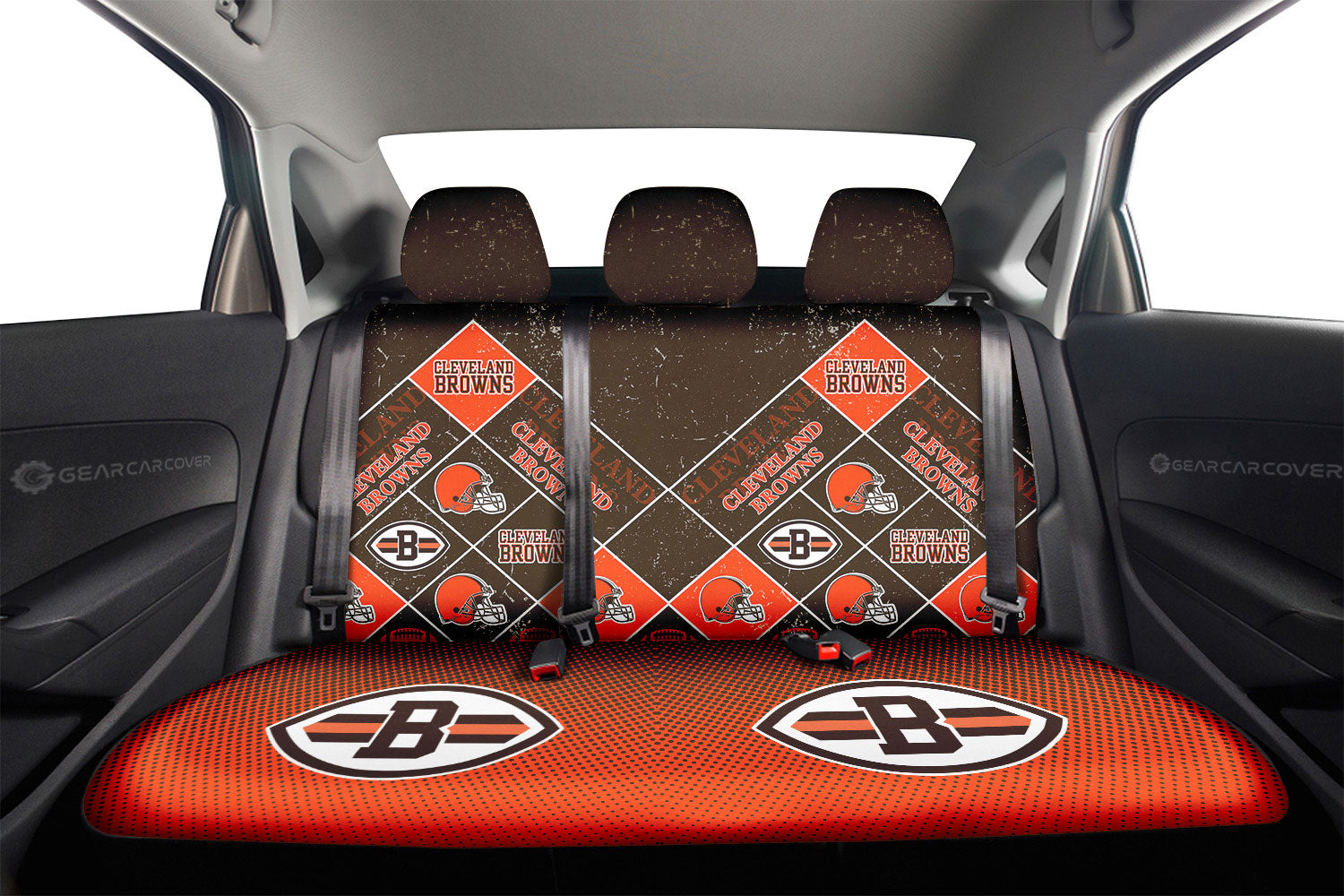 Cleveland Browns Car Back Seat Covers Sporty Team Collection - Gearcarcover - 2
