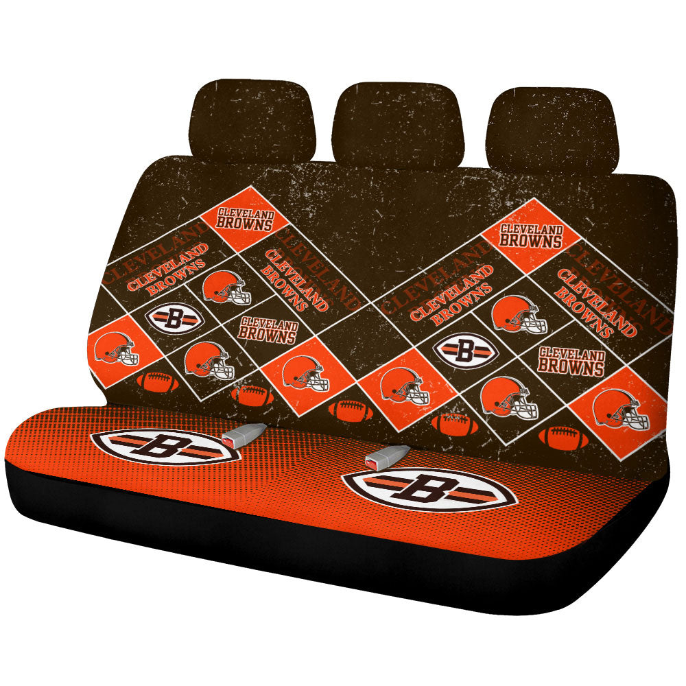Cleveland Browns Car Back Seat Covers Sporty Team Collection - Gearcarcover - 1