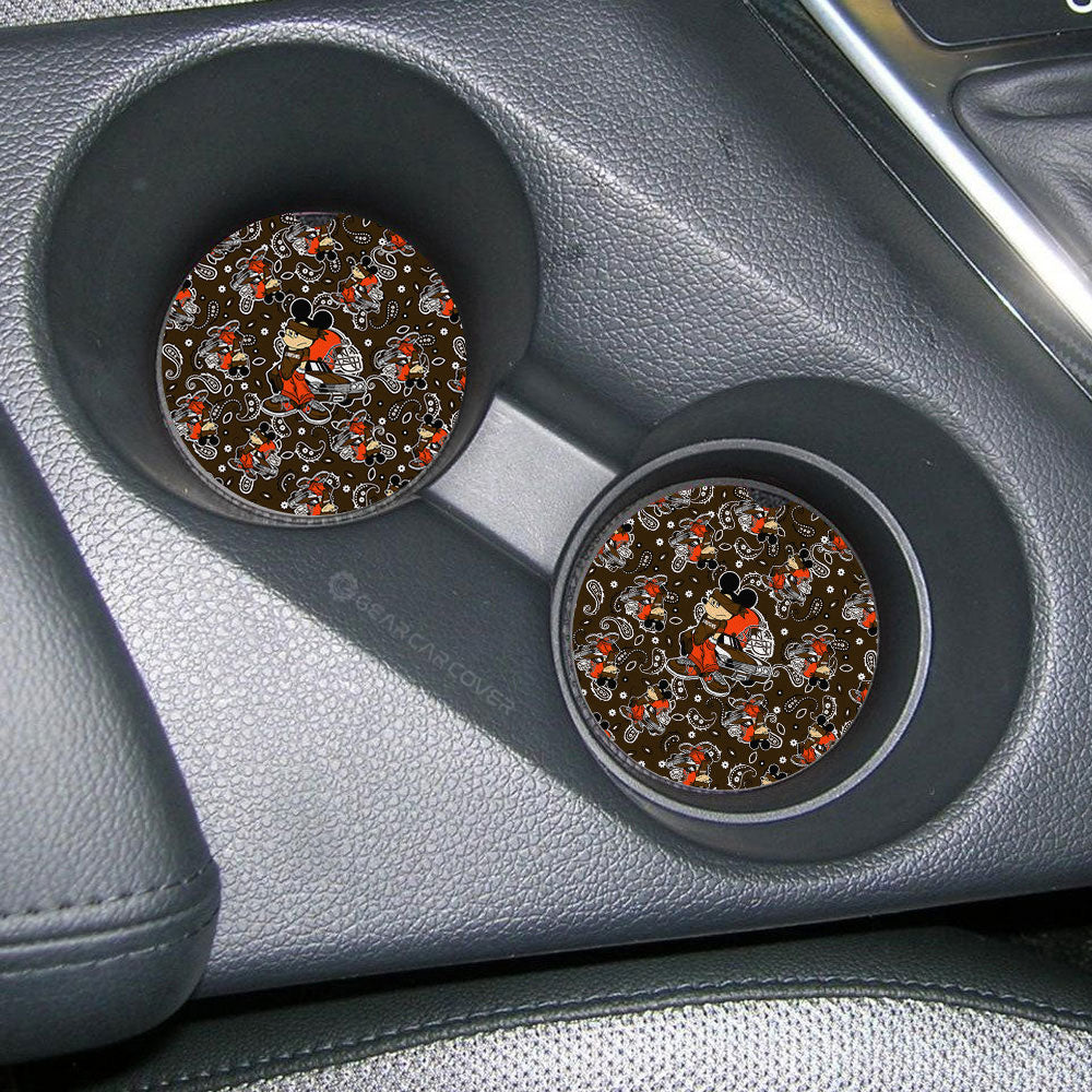 Cleveland Browns Car Coaster Set Cartoon Theme Collection - Gearcarcover - 2