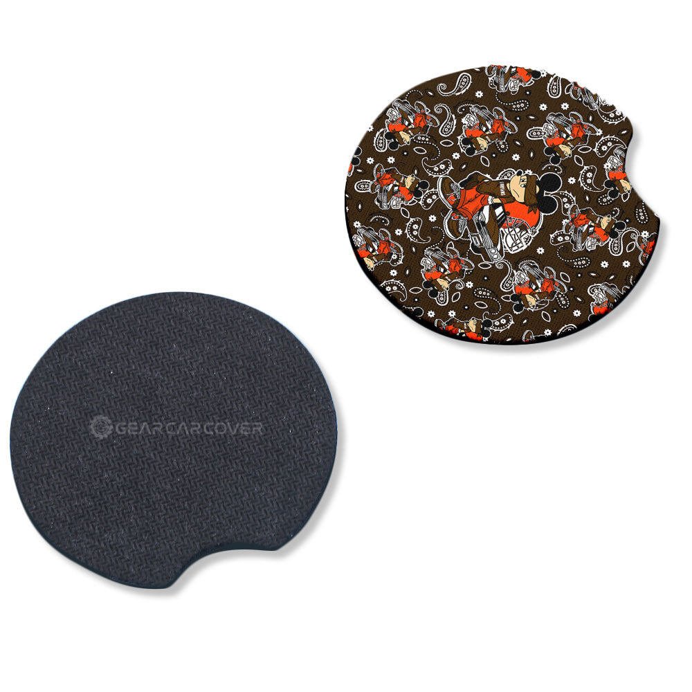 Cleveland Browns Car Coaster Set Cartoon Theme Collection - Gearcarcover - 4