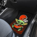 Cleveland Browns Car Floor Mats Baby Yoda Car Accessories For Fan - Gearcarcover - 3