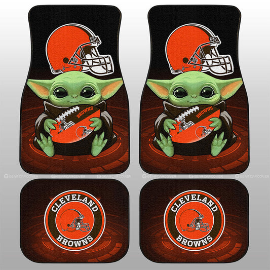 Cleveland Browns Car Floor Mats Baby Yoda Car Accessories For Fan - Gearcarcover - 1