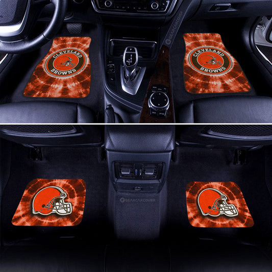Cleveland Browns Car Floor Mats Custom Tie Dye Car Accessories - Gearcarcover - 2