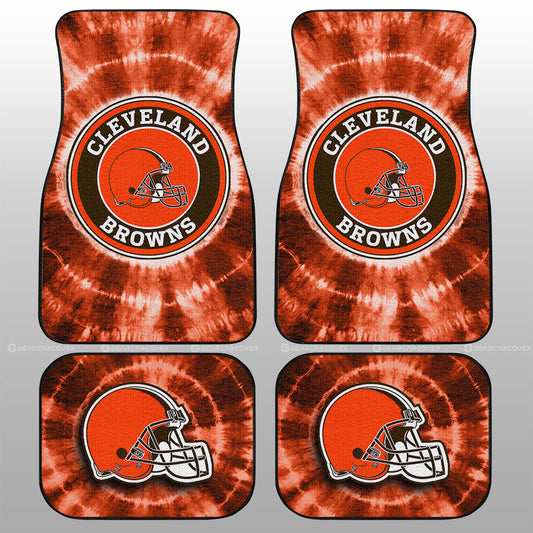 Cleveland Browns Car Floor Mats Custom Tie Dye Car Accessories - Gearcarcover - 1