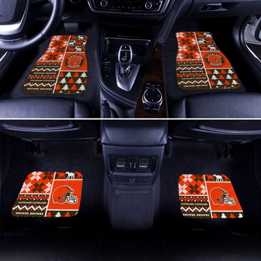 Cleveland Browns Car Floor Mats Custom Ugly Style Car Accessories - Gearcarcover - 2