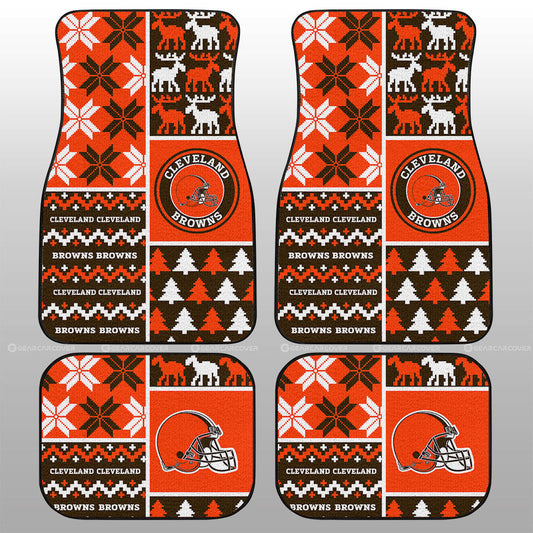 Cleveland Browns Car Floor Mats Custom Ugly Style Car Accessories - Gearcarcover - 1