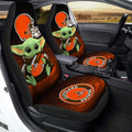 Cleveland Browns Car Seat Covers Baby Yoda Car Accessories For Fan - Gearcarcover - 2