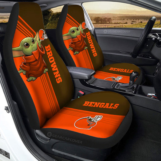 Cleveland Browns Car Seat Covers Baby Yoda Car Accessories - Gearcarcover - 2