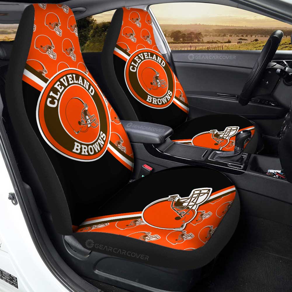 Cleveland Browns Car Seat Covers Custom Car Accessories For Fans - Gearcarcover - 1