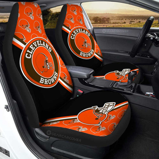 Cleveland Browns Car Seat Covers Custom Car Accessories For Fans - Gearcarcover - 1