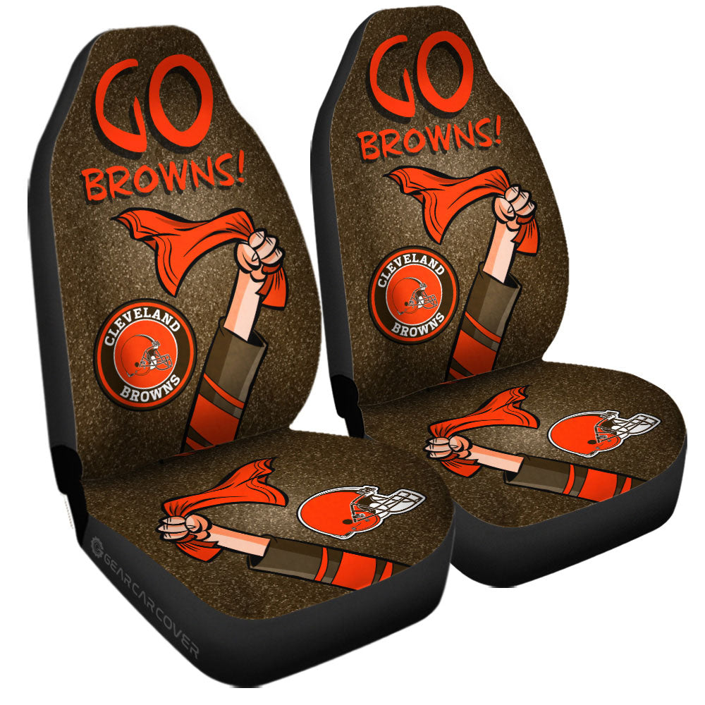 Cleveland Browns Car Seat Covers Custom Car Accessories - Gearcarcover - 2