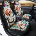 Cleveland Browns Car Seat Covers Custom Sugar Skull Car Accessories - Gearcarcover - 2