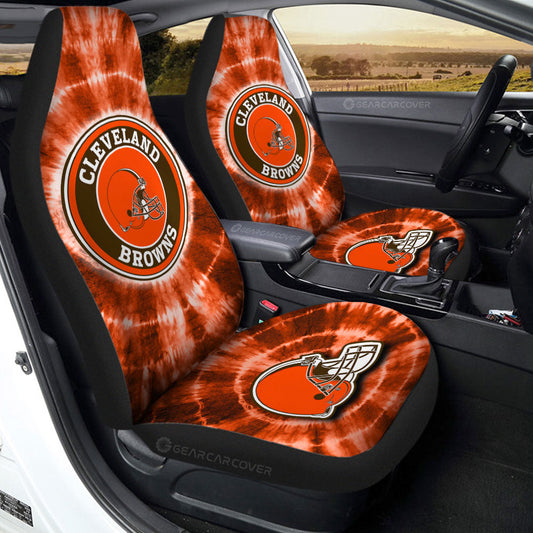 Cleveland Browns Car Seat Covers Custom Tie Dye Car Accessories - Gearcarcover - 2