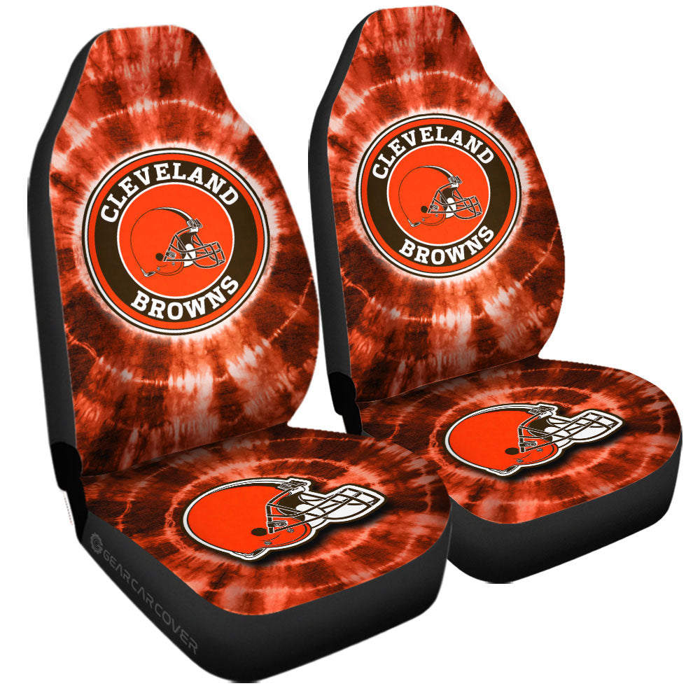 Cleveland Browns Car Seat Covers Custom Tie Dye Car Accessories - Gearcarcover - 3