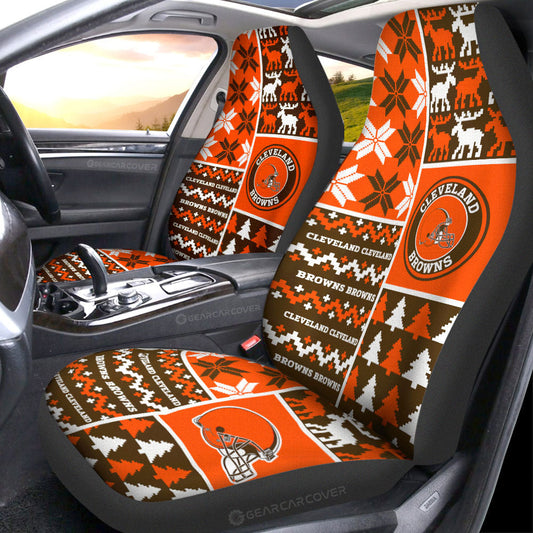 Cleveland Browns Car Seat Covers Custom Ugly Style Car Accessories - Gearcarcover - 1