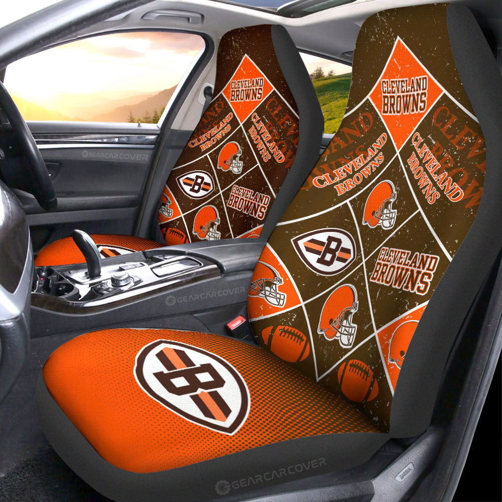 Cleveland Browns Car Seat Covers Sporty Team Collection - Gearcarcover - 1