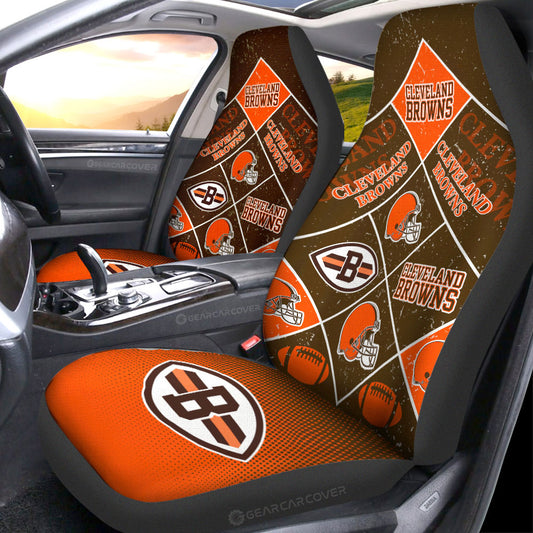 Cleveland Browns Car Seat Covers Sporty Team Collection - Gearcarcover - 1