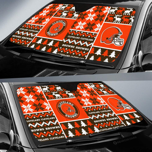Cleveland Browns Car Sunshade Custom Ugly Style Car Accessories - Gearcarcover - 2
