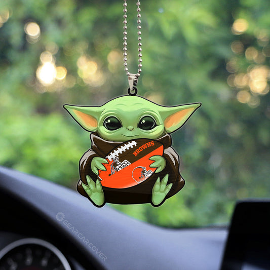 Cleveland Browns Ornament Baby Yoda Car Accessories - Gearcarcover - 2