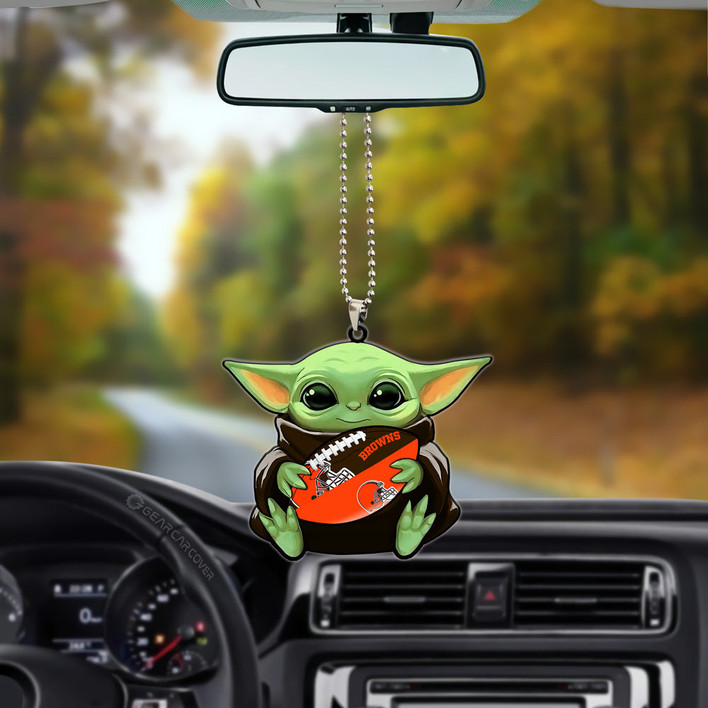Cleveland Browns Ornament Baby Yoda Car Accessories - Gearcarcover - 3