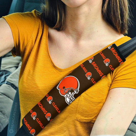 Cleveland Browns Seat Belt Covers Sporty Team Collection - Gearcarcover - 2