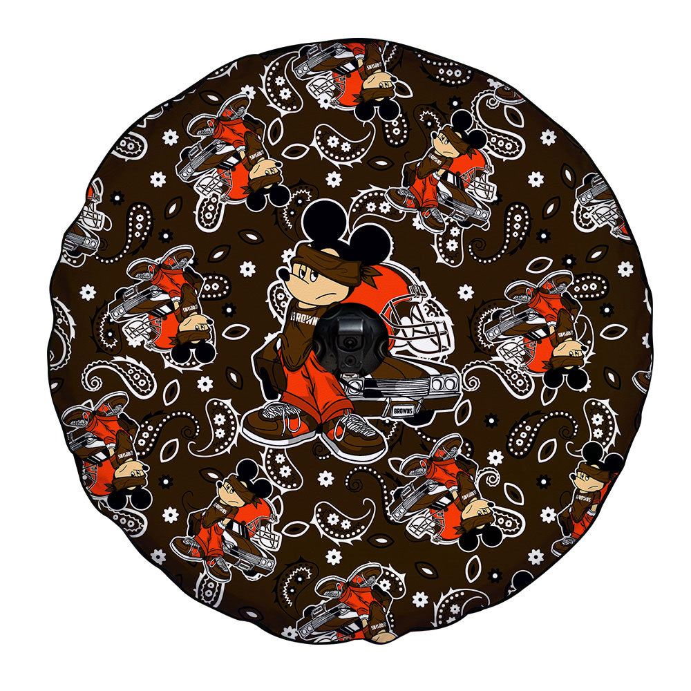 Cleveland Browns Spare Tire Covers Camera Hole Cartoon Theme Collection - Gearcarcover - 4