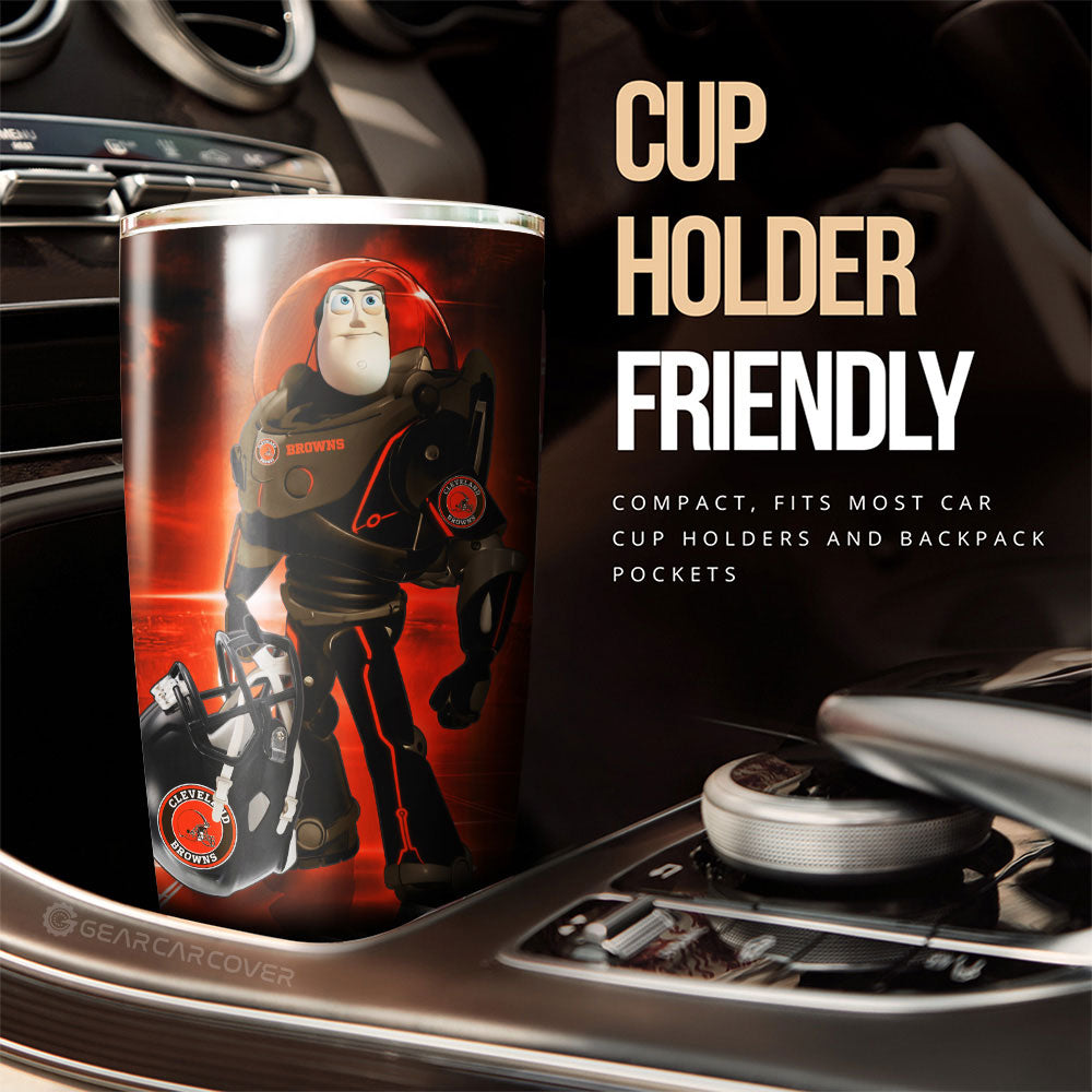 Cleveland Browns Tumbler Cup Custom Car Accessories For Fan - Gearcarcover - 3