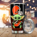 Cleveland Browns Tumbler Cup Custom Car Accessories For Fan - Gearcarcover - 1