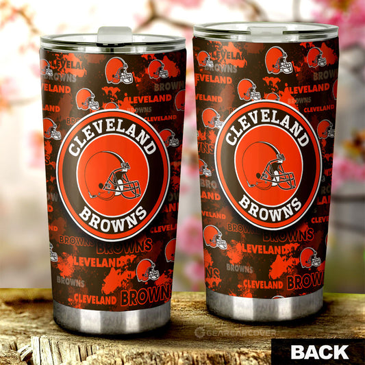 Cleveland Browns Tumbler Cup Custom Car Accessories - Gearcarcover - 2
