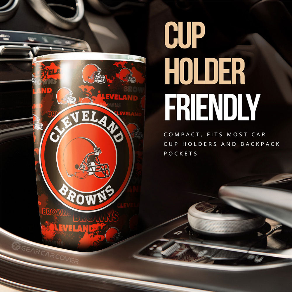Cleveland Browns Tumbler Cup Custom Car Accessories - Gearcarcover - 3