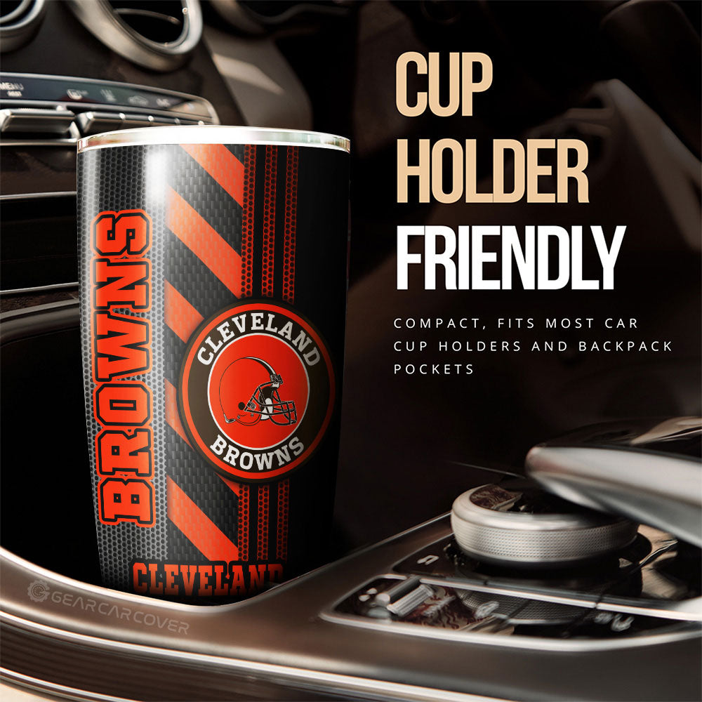 Cleveland Browns Tumbler Cup Custom Car Accessories - Gearcarcover - 3