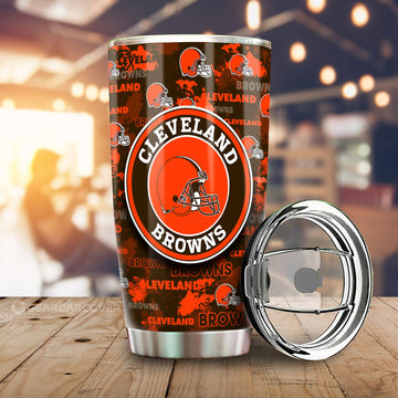 Cleveland Browns Tumbler Cup Custom Car Accessories - Gearcarcover - 1