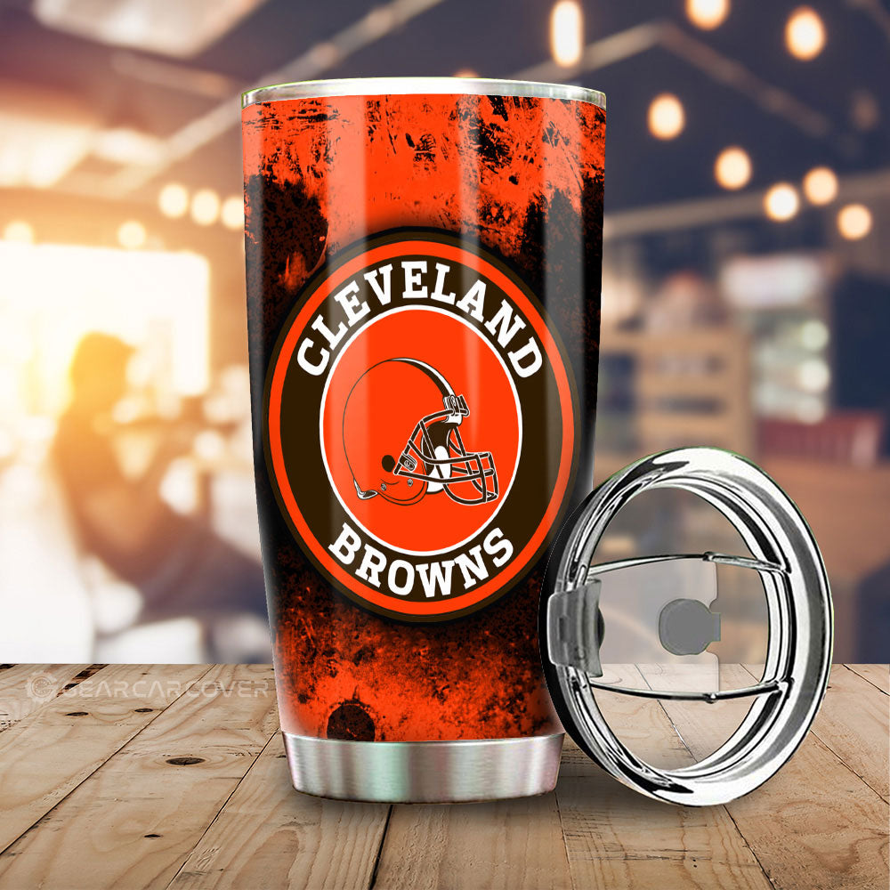 Cleveland Browns Tumbler Cup Custom Car Accessories - Gearcarcover - 1
