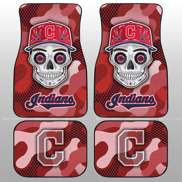 Cleveland Indians Car Floor Mats Skull Theme Collection - Gearcarcover - 1