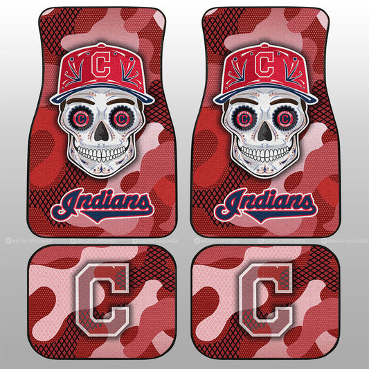 Cleveland Indians Car Floor Mats Skull Theme Collection - Gearcarcover - 1