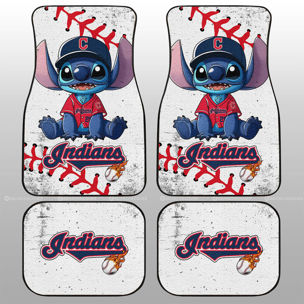 Cleveland Indians Car Floor Mats Stitch Theme Collection - Gearcarcover - 1