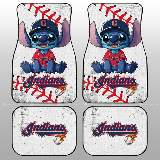 Cleveland Indians Car Floor Mats Stitch Theme Collection - Gearcarcover - 1