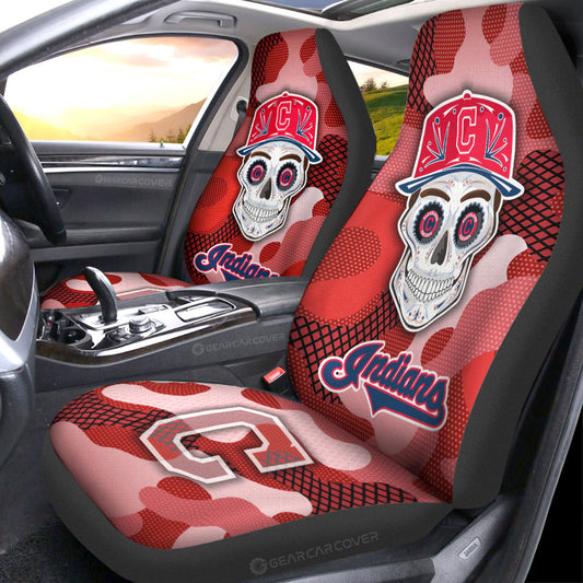 Cleveland Indians Car Seat Covers Skull Theme Collection - Gearcarcover - 1