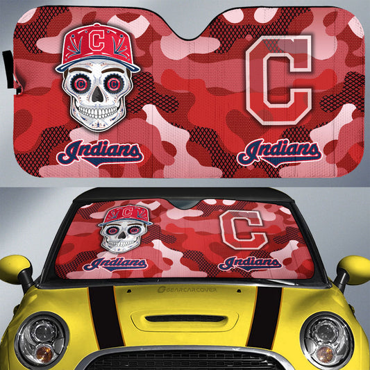 Cleveland Indians Car Sunshade Skull Theme Collection - Gearcarcover - 1