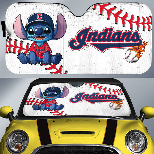 Cleveland Indians Car Sunshade Stitch Theme Collection - Gearcarcover - 1