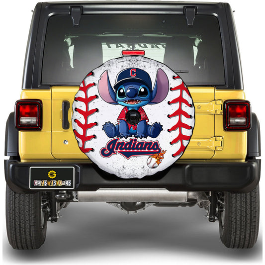 Cleveland Indians Spare Tire Covers Camera Hole Stitch Theme Collection - Gearcarcover - 1