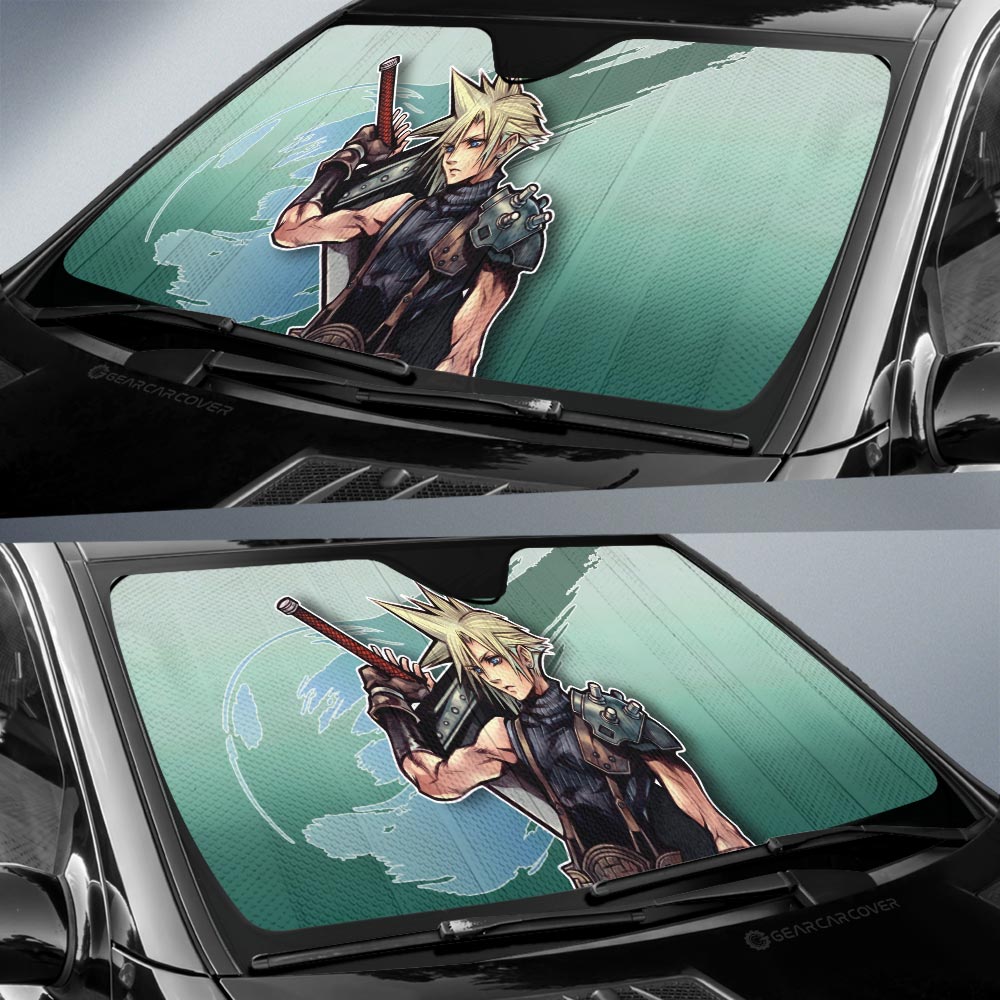 Cloud Strife Car Sunshade Custom Car Accessories - Gearcarcover - 2