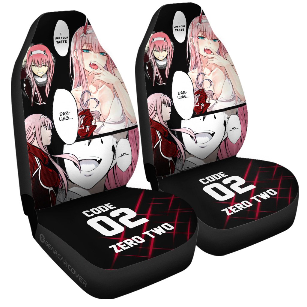 Code:002 Zero Two Car Seat Covers Custom For Fans - Gearcarcover - 3
