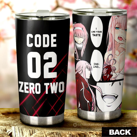 Code:002 Zero Two Tumbler Cup Custom For Fans - Gearcarcover - 1