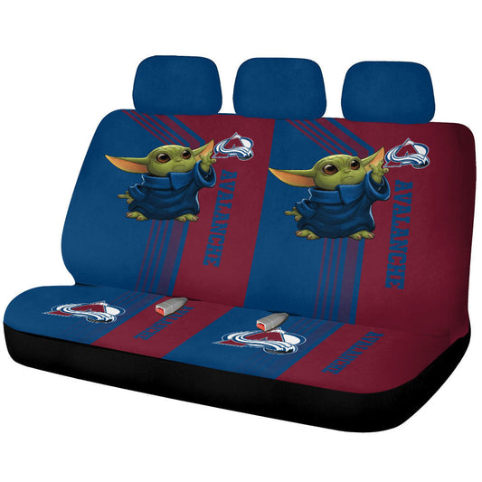 Colorado Avalanche Car Back Seat Covers Custom Car Accessories - Gearcarcover - 1