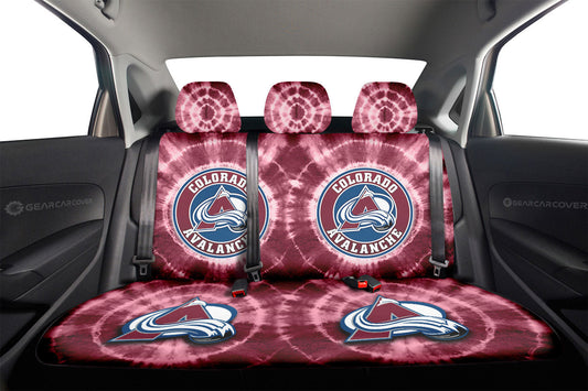 Colorado Avalanche Car Back Seat Covers Custom Tie Dye Car Accessories - Gearcarcover - 2