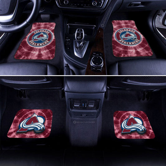 Colorado Avalanche Car Floor Mats Custom Tie Dye Car Accessories - Gearcarcover - 2