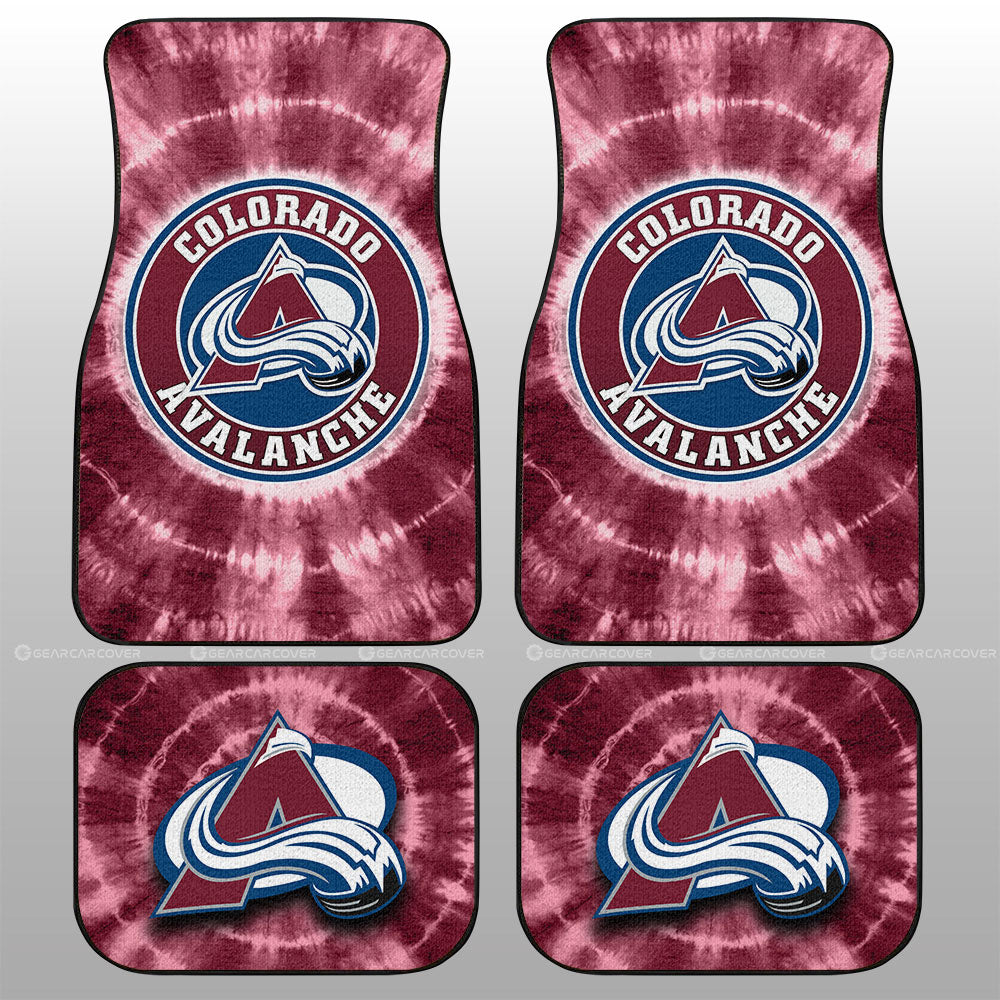 Colorado Avalanche Car Floor Mats Custom Tie Dye Car Accessories - Gearcarcover - 1