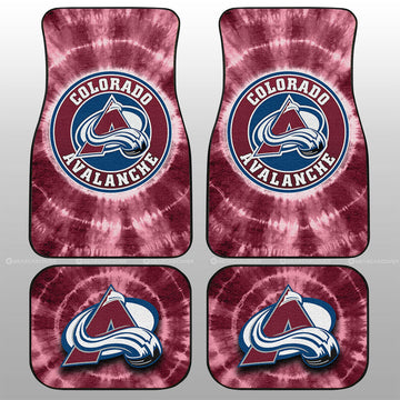 Colorado Avalanche Car Floor Mats Custom Tie Dye Car Accessories - Gearcarcover - 1