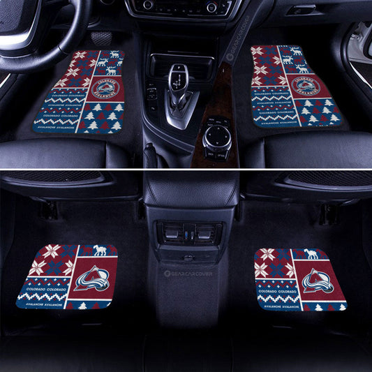 Colorado Avalanche Car Floor Mats Custom Ugly Style Car Accessories - Gearcarcover - 2